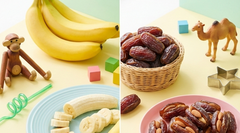 Banana vs Dates for Kids Energy