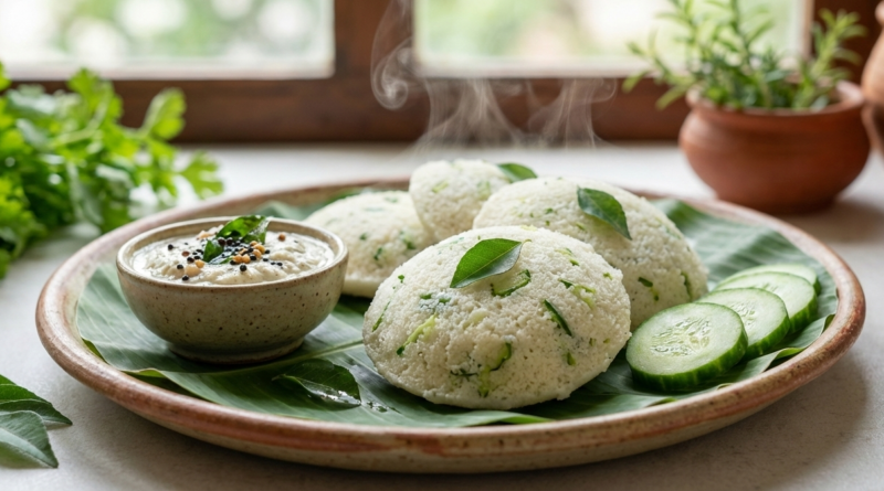 Cucumber Rava Idli Recipe